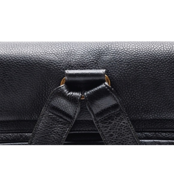 Chanel Turnlock Charm Double Chain Backpack Caviar Skin Black - Picture 4 of 7